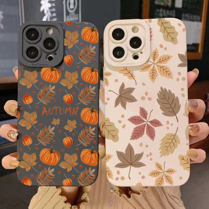 Phone Cases Samsung S25 Fe - Retro Akçaağaç Yaprağı Desenli Telefon Kılıfı