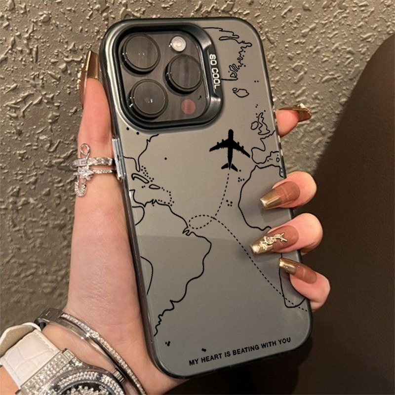 Phone Cases Dior - Seyahat Temalı Uçak Rota Tasarımlı TPU
