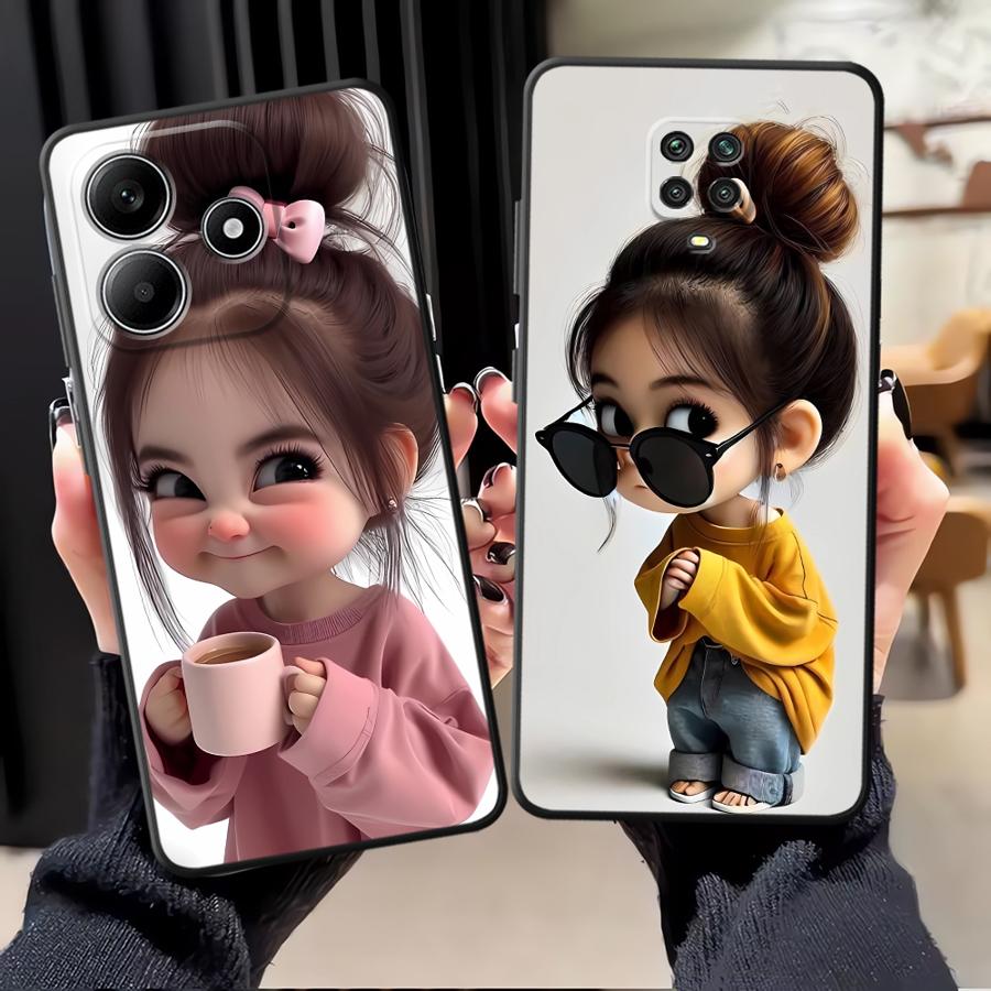 Phone Cases Xiaomi Redmi 12 - Karikatür Kız Desenli Telefon Kılıfı Xiaomi