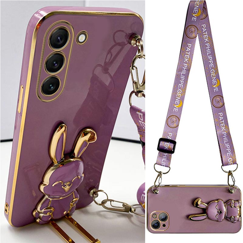 Phone Cases With Straps - Tavşan Tutucu Kordon telefon kılıfı Samsung