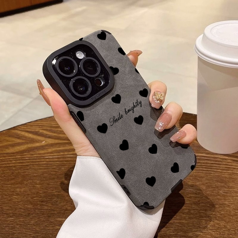 Yeni Lüks Siyah Kalp Desenli T - Phone Cases Classy incelemesi ve fiyatı