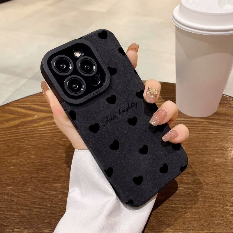 Yeni Lüks Siyah Kalp Desenli T - Phone Cases Classy incelemesi ve fiyatı