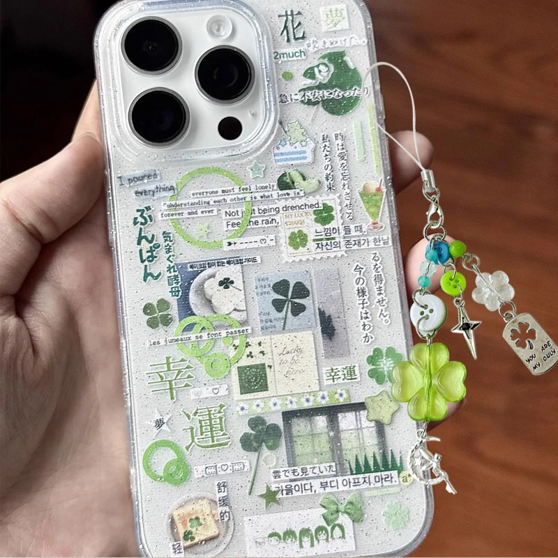 Japon Yeşil Yonca Işıltılı Pem - Phone Cases For Iphone 11 incelemesi ve fiyatı