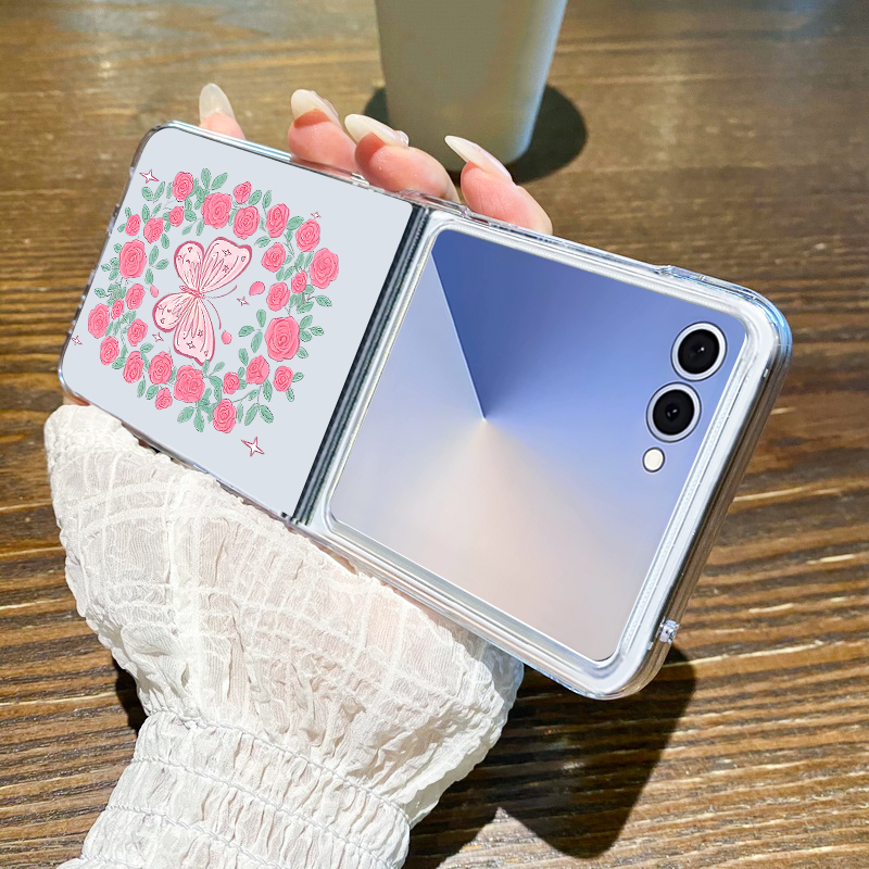 Pembe Çiçek Desenli Telefon Kı - Phone Cases Z Flip 5 incelemesi ve fiyatı