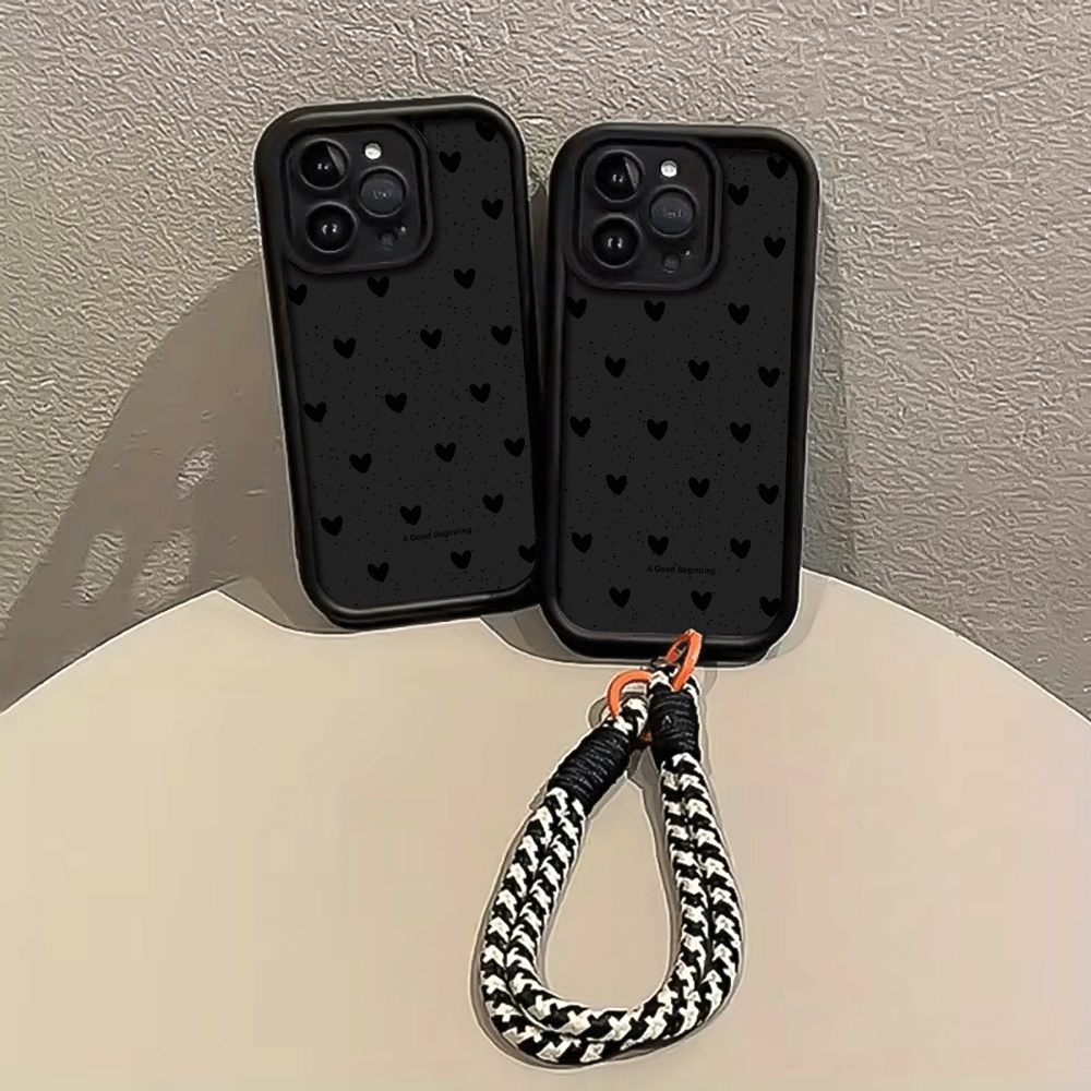 Mürekkep Sıçraması Siyah Kalp  - Phone Cases With Loop incelemesi ve fiyatı